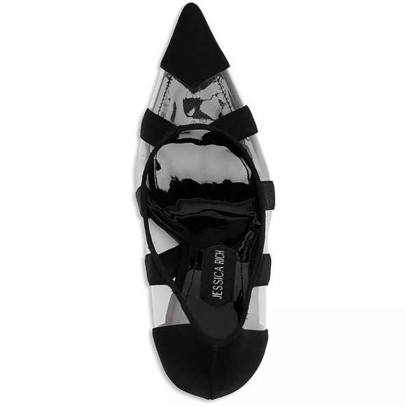 Jessica Rich Womens Slip On Pointed Toe Padded Insole Pumps ZAZA NOIR Black 40 - Picture 3 of 6